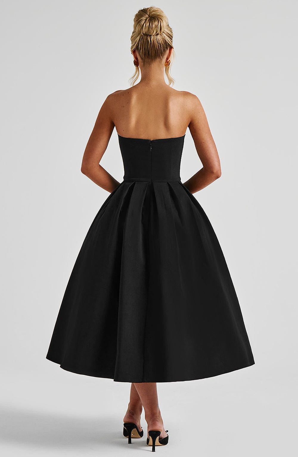 Edith Midi Dress — Preto