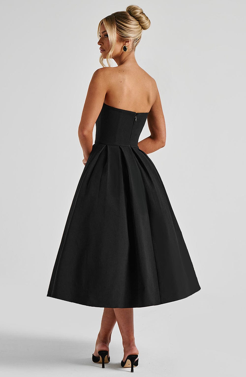 Edith Midi Dress — Preto
