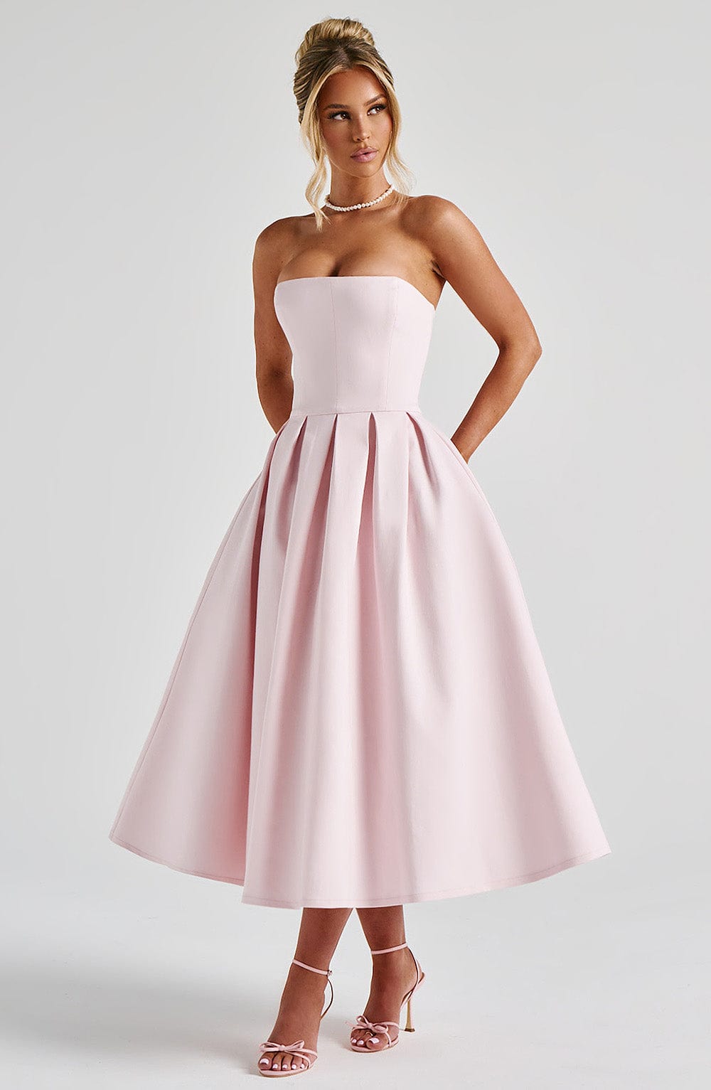 Edith Midi Dress — Rosa Blush