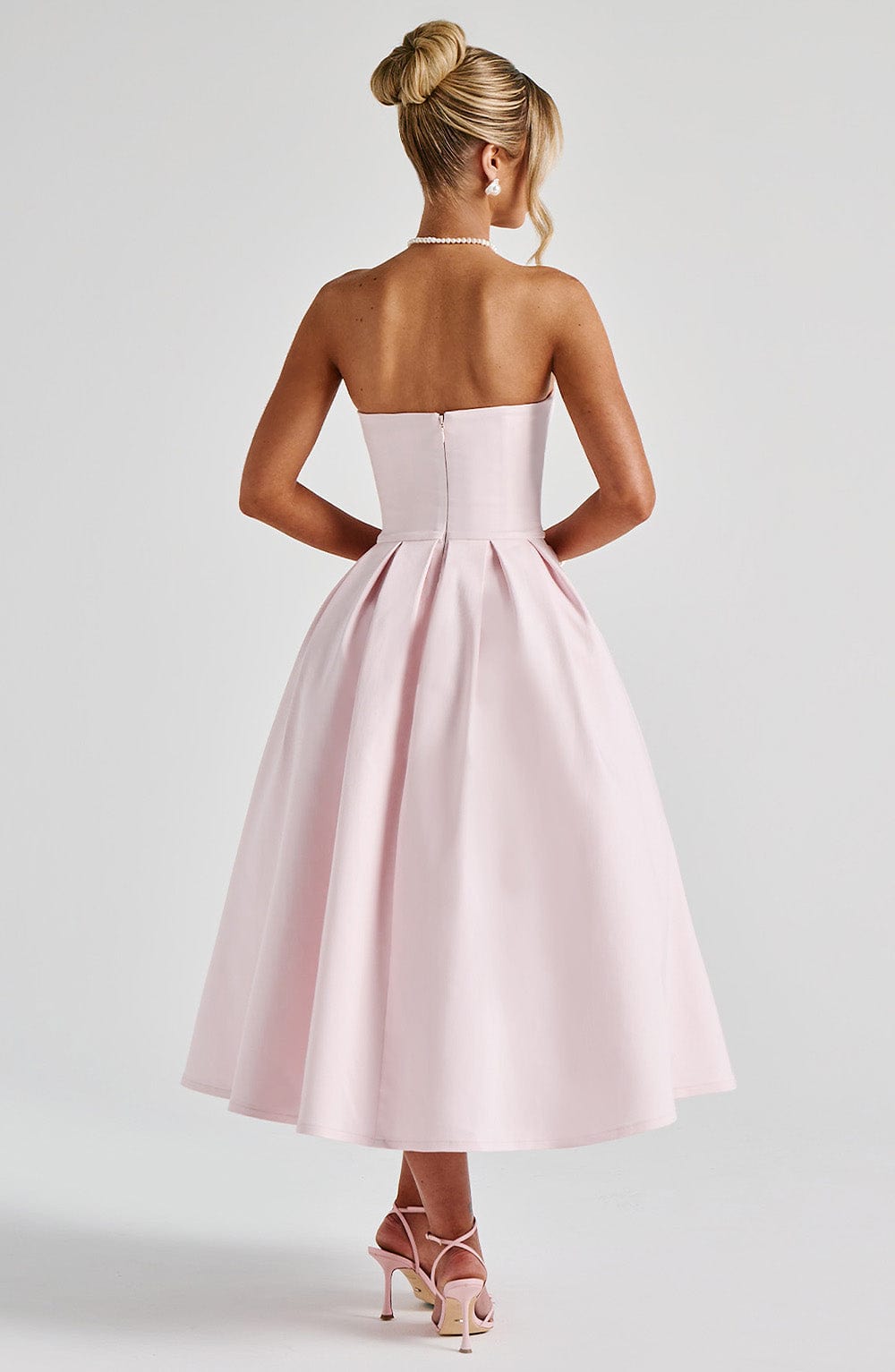 Edith Midi Dress — Rosa Blush