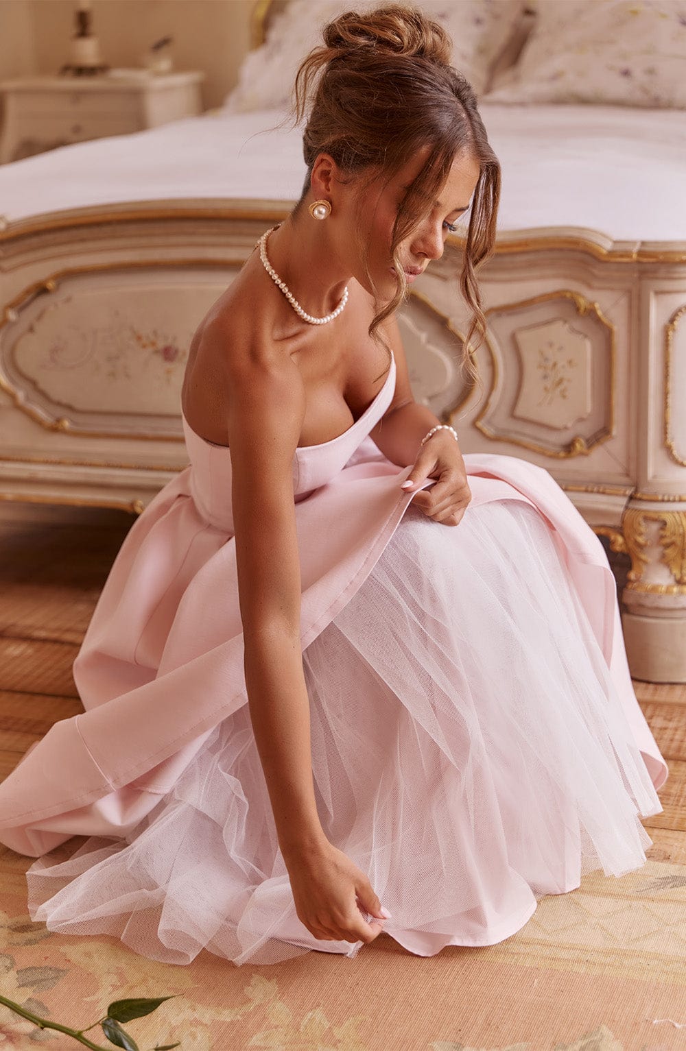 Edith Midi Dress — Rosa Blush