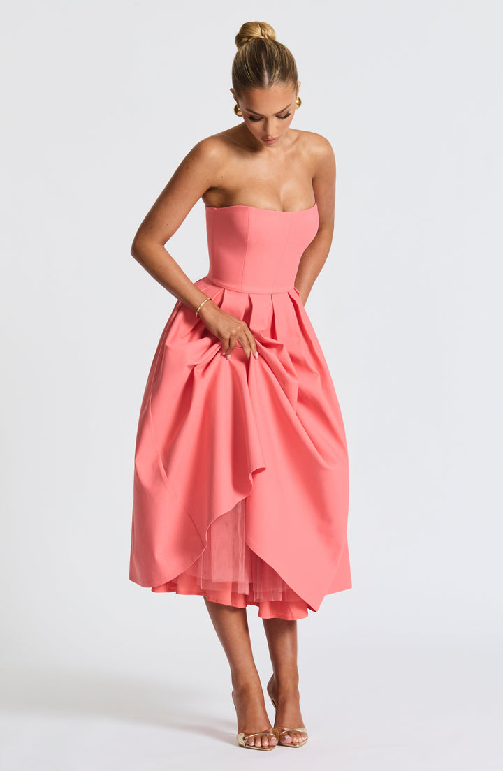 Edith Midi Dress — Rosa Coral