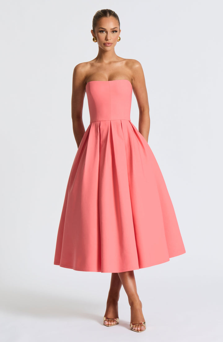 Edith Midi Dress — Rosa Coral