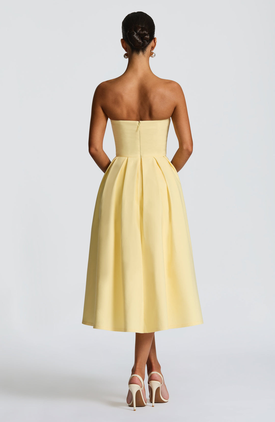 Edith Midi Dress — Amarelo Limão