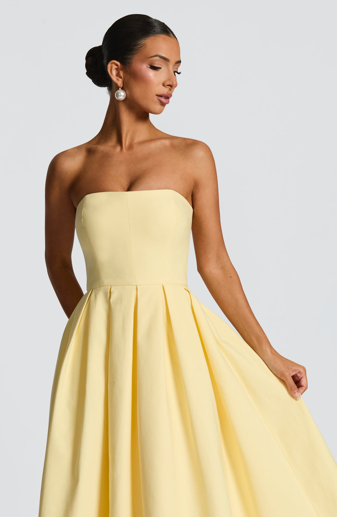 Edith Midi Dress — Amarelo Limão