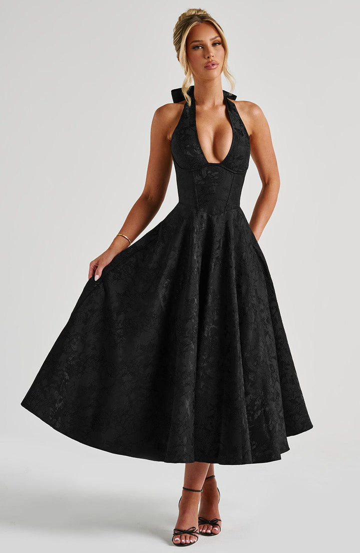 Effie Midi Dress — Preto
