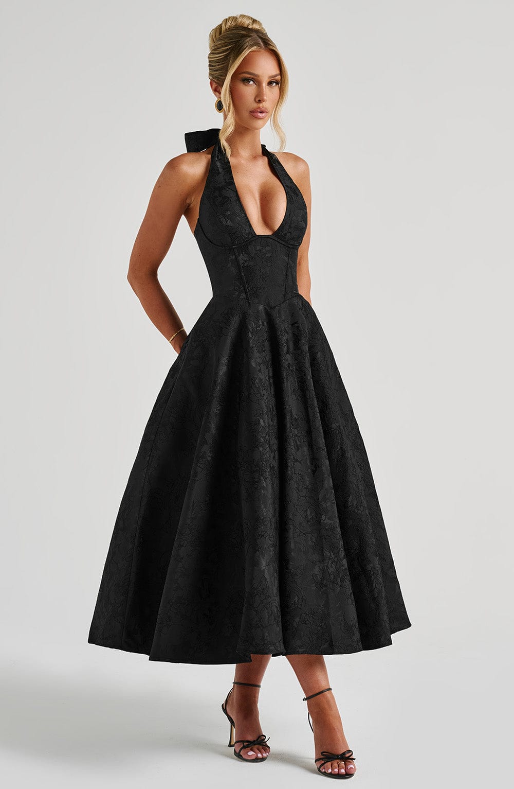 Effie Midi Dress — Preto
