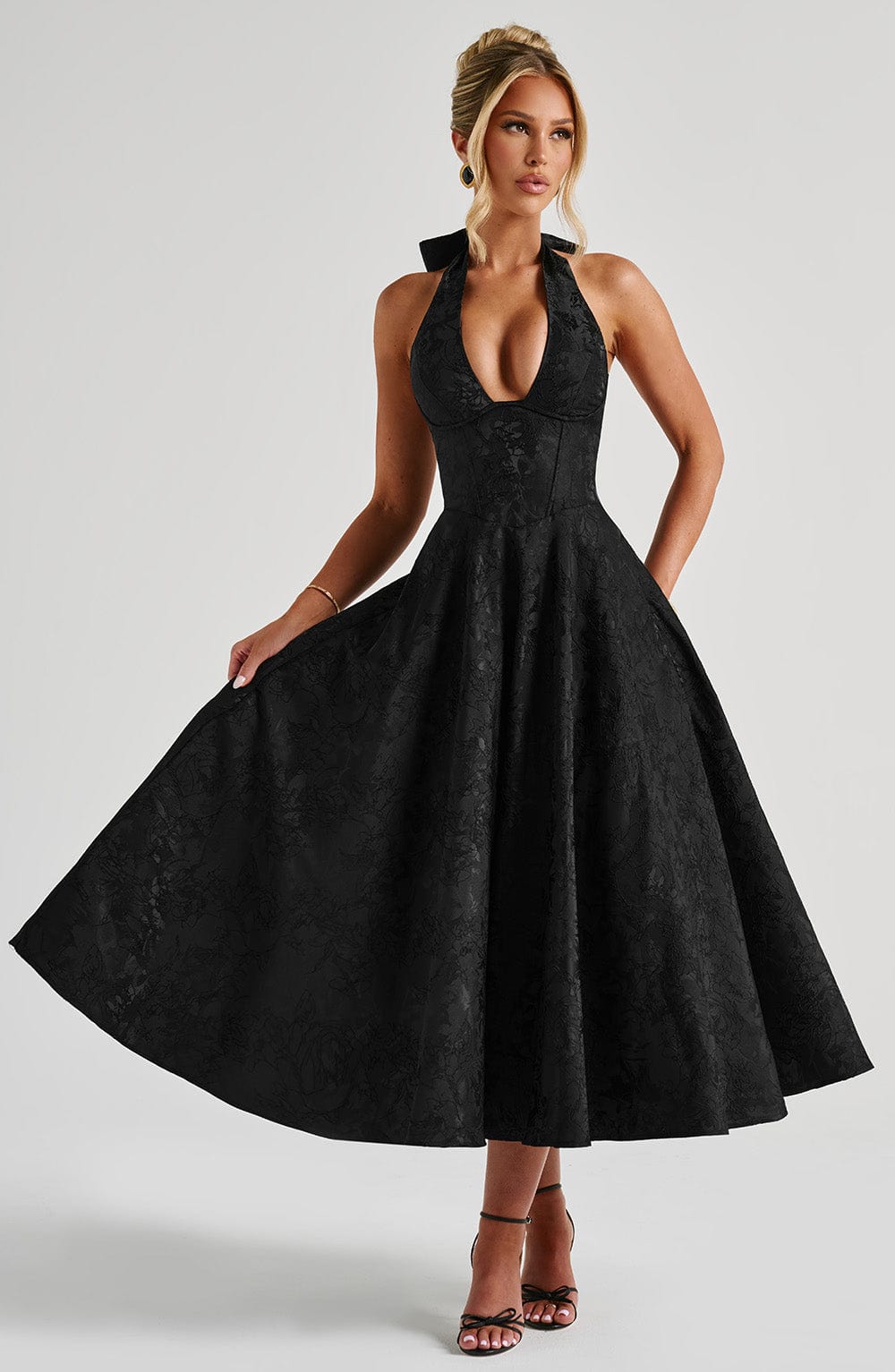 Effie Midi Dress — Preto