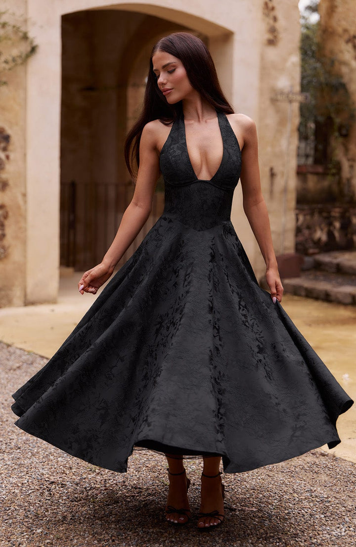 Effie Midi Dress — Preto