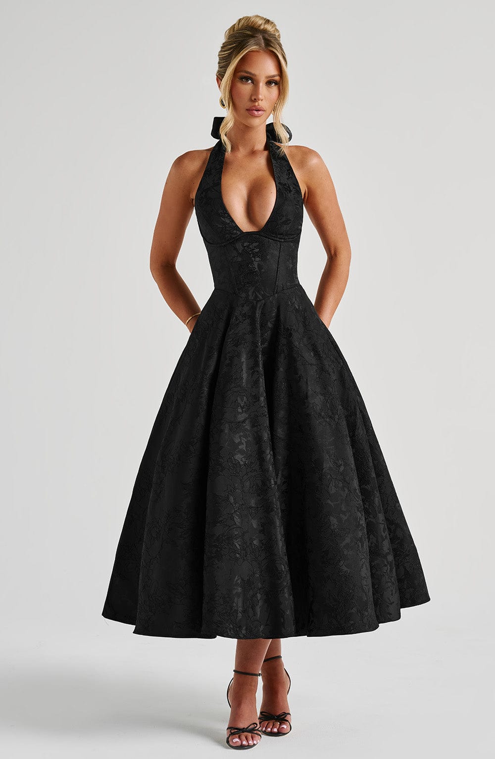 Effie Midi Dress — Preto