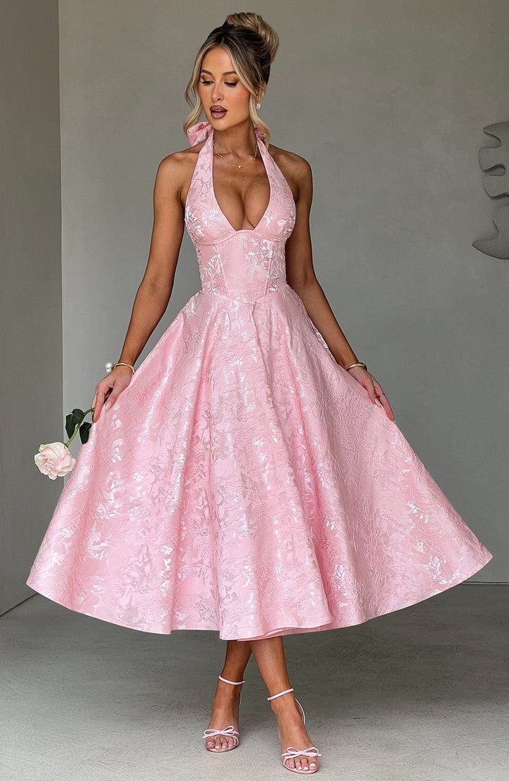 Effie Midi Dress — Rosa Blush