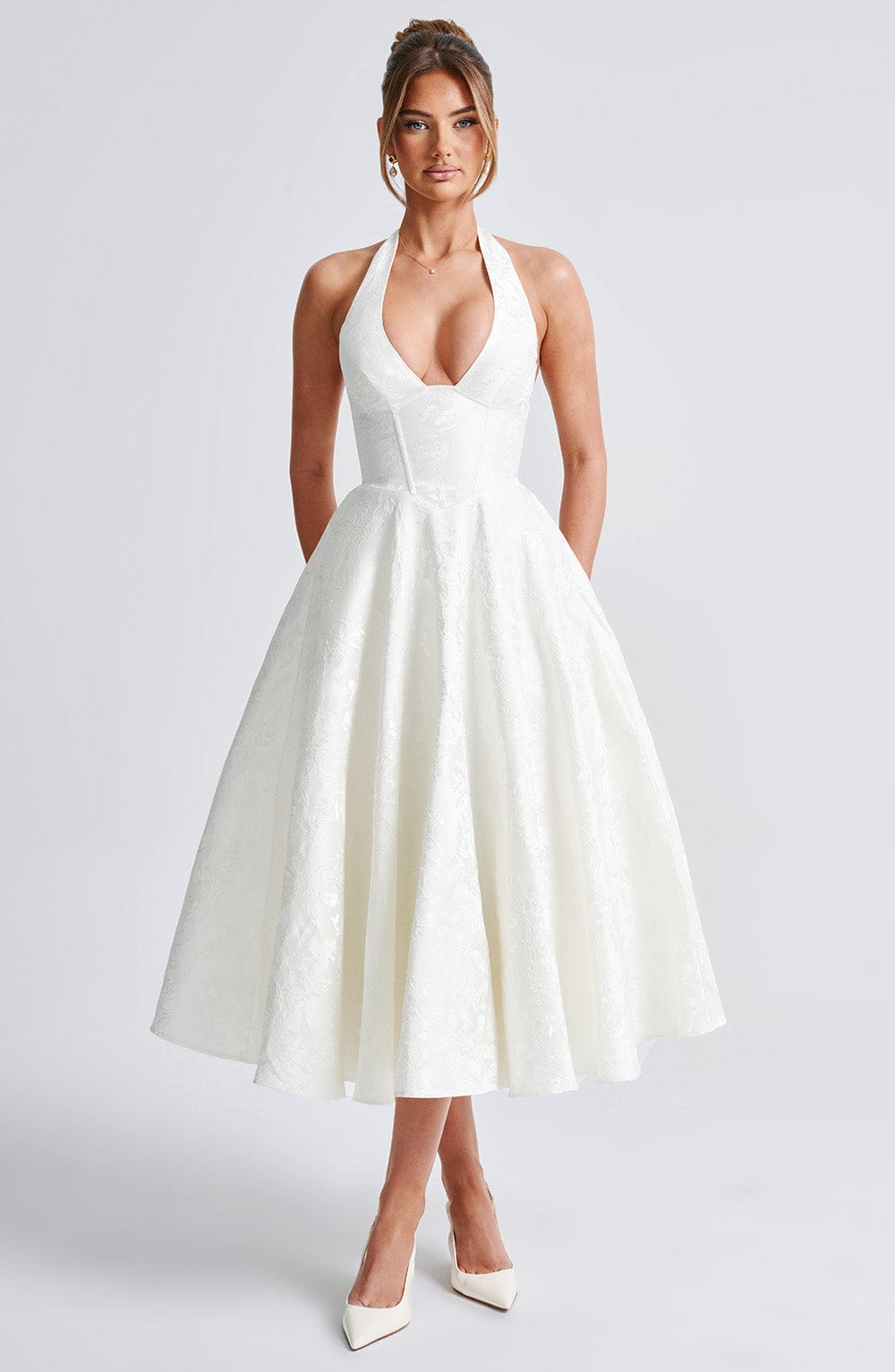 Effie Midi Dress — Marfim