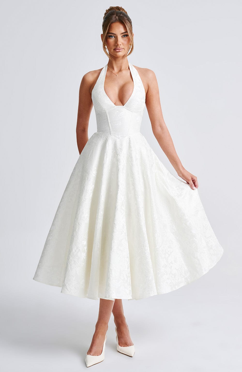 Effie Midi Dress — Marfim