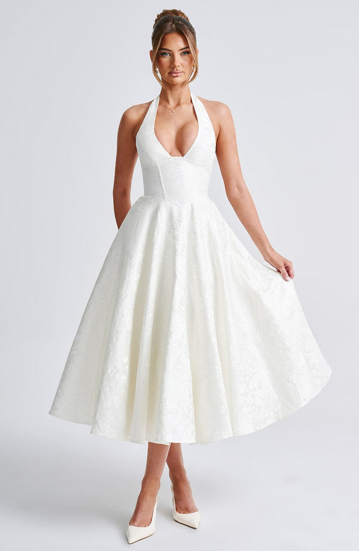 Effie Midi Dress — Marfim