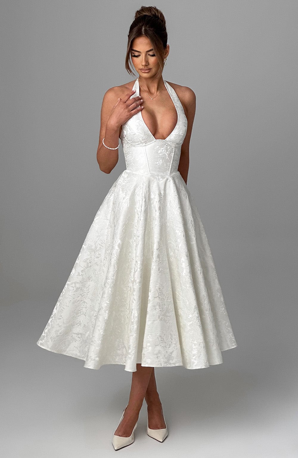 Effie Midi Dress — Marfim