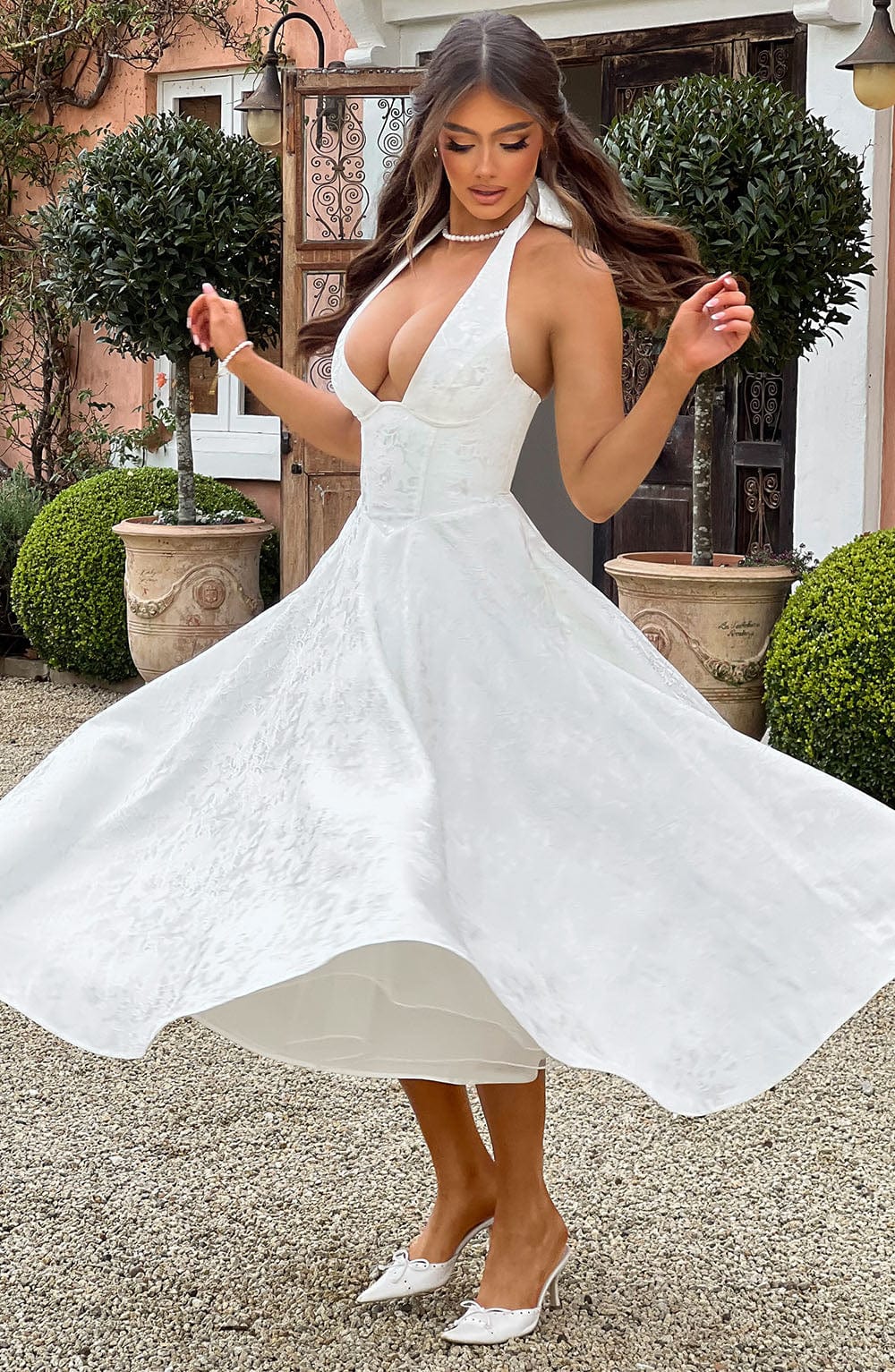 Effie Midi Dress — Marfim