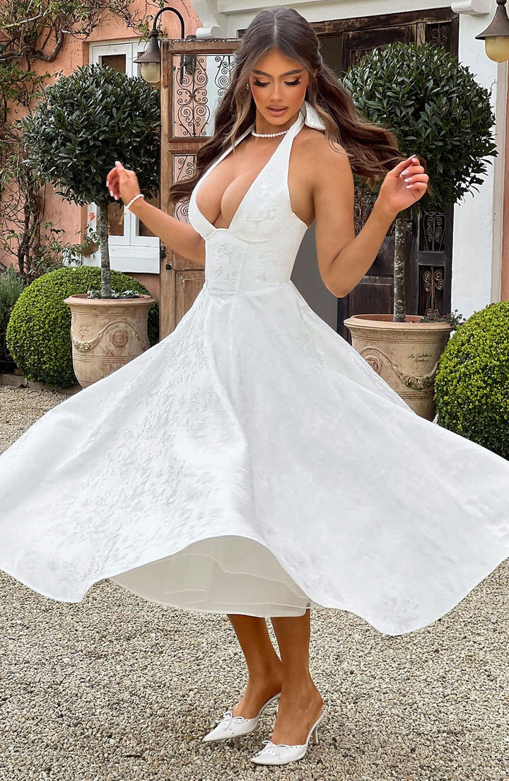 Effie Midi Dress — Marfim