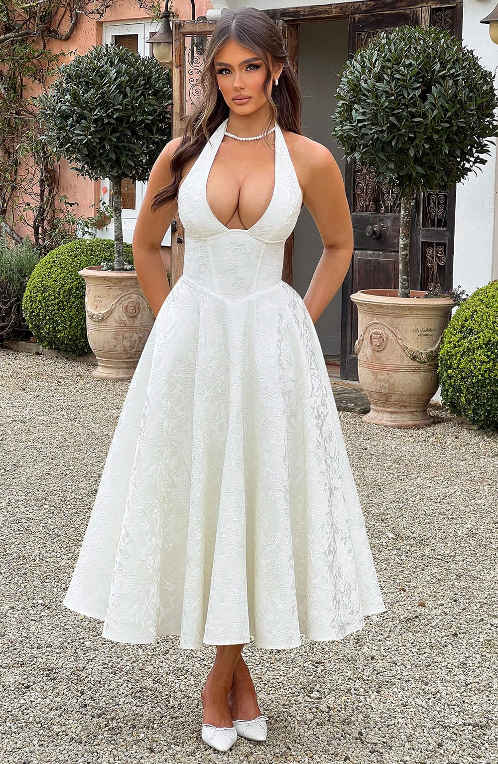 Effie Midi Dress — Marfim