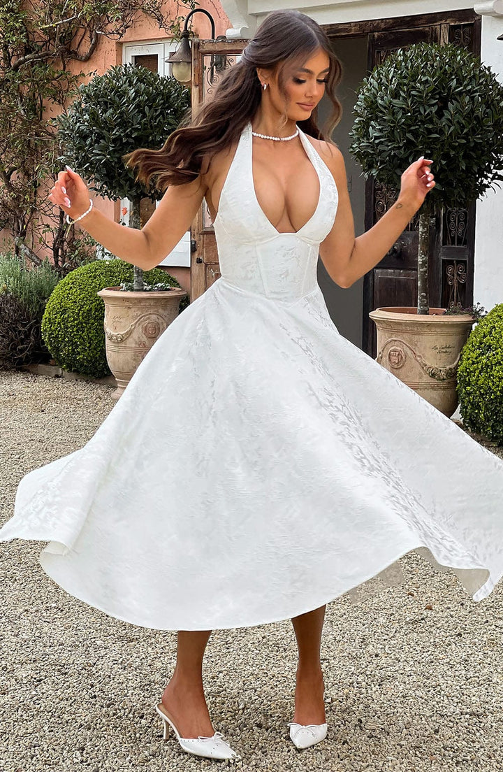 Effie Midi Dress — Marfim