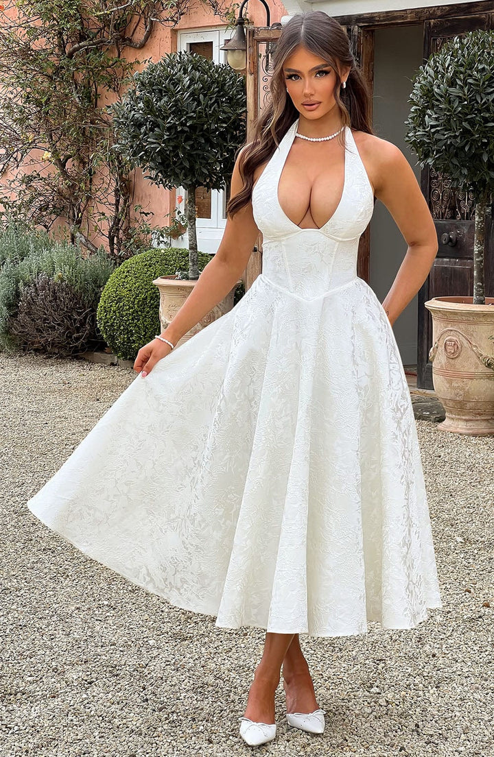 Effie Midi Dress — Marfim