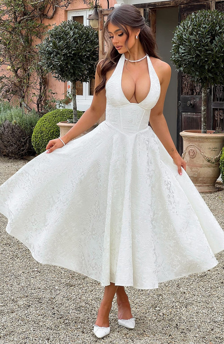 Effie Midi Dress — Marfim