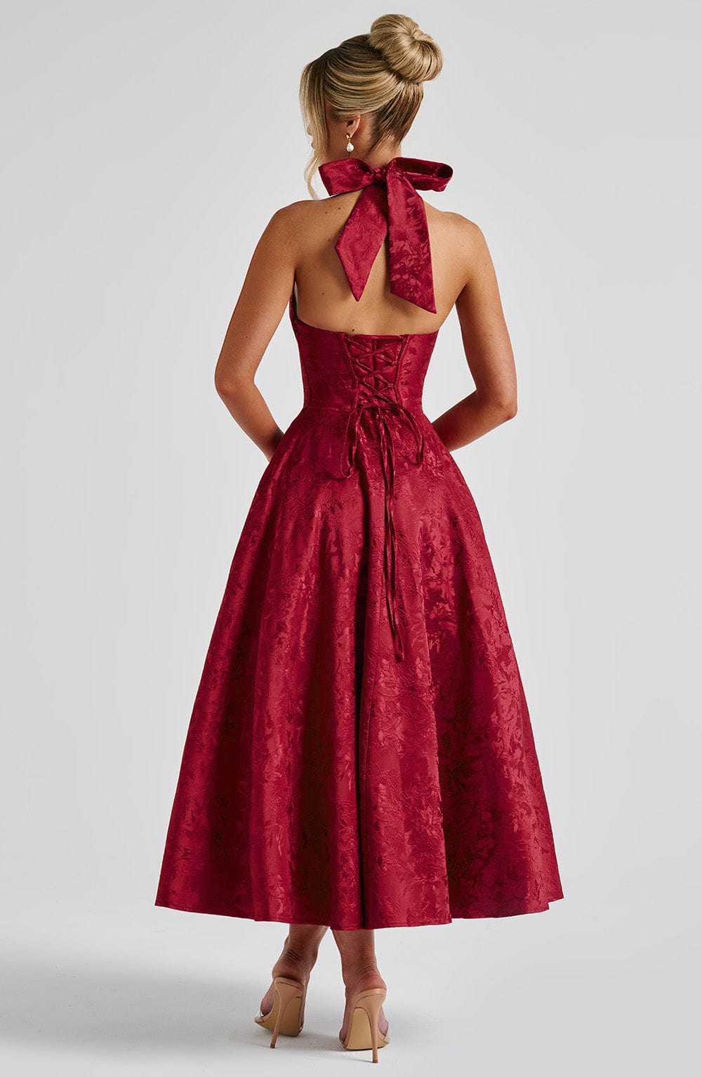 Effie Midi Dress — Vermelho
