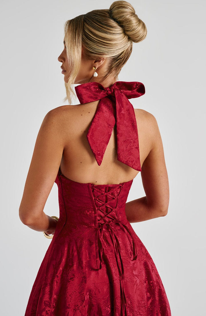 Effie Midi Dress — Vermelho