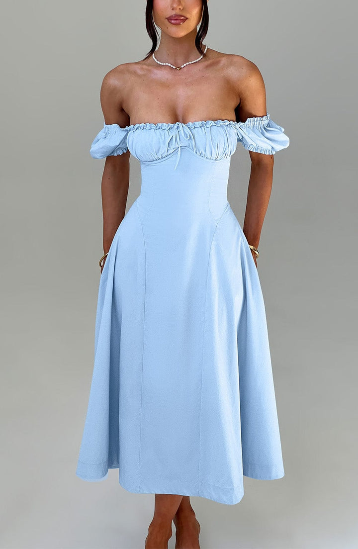 Elora Midi Dress — Azul