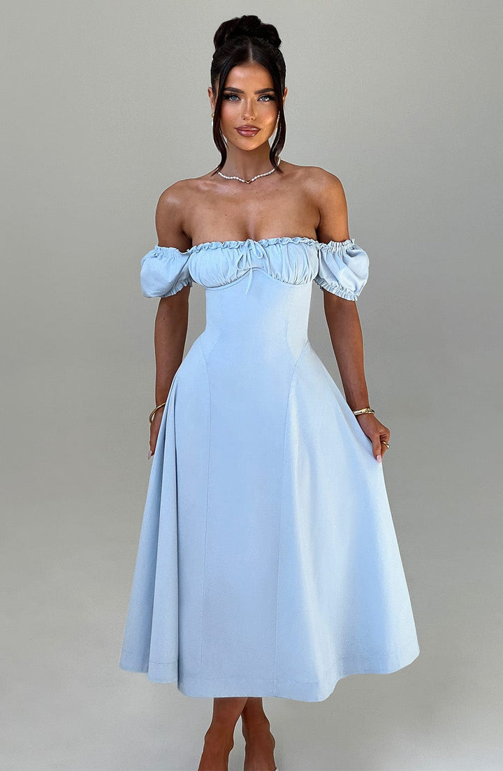 Elora Midi Dress — Azul