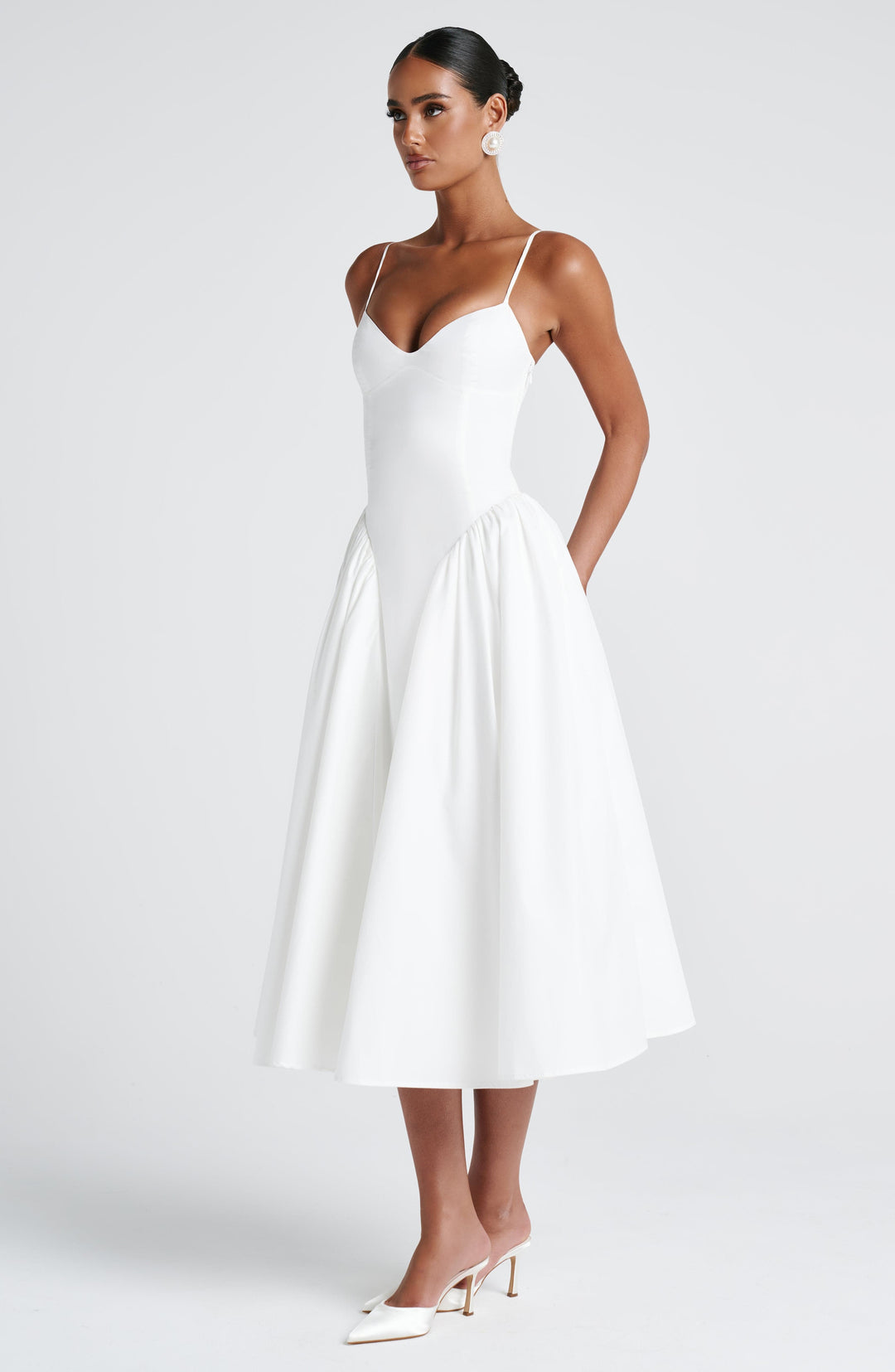 Emerson Midi Dress — Marfim