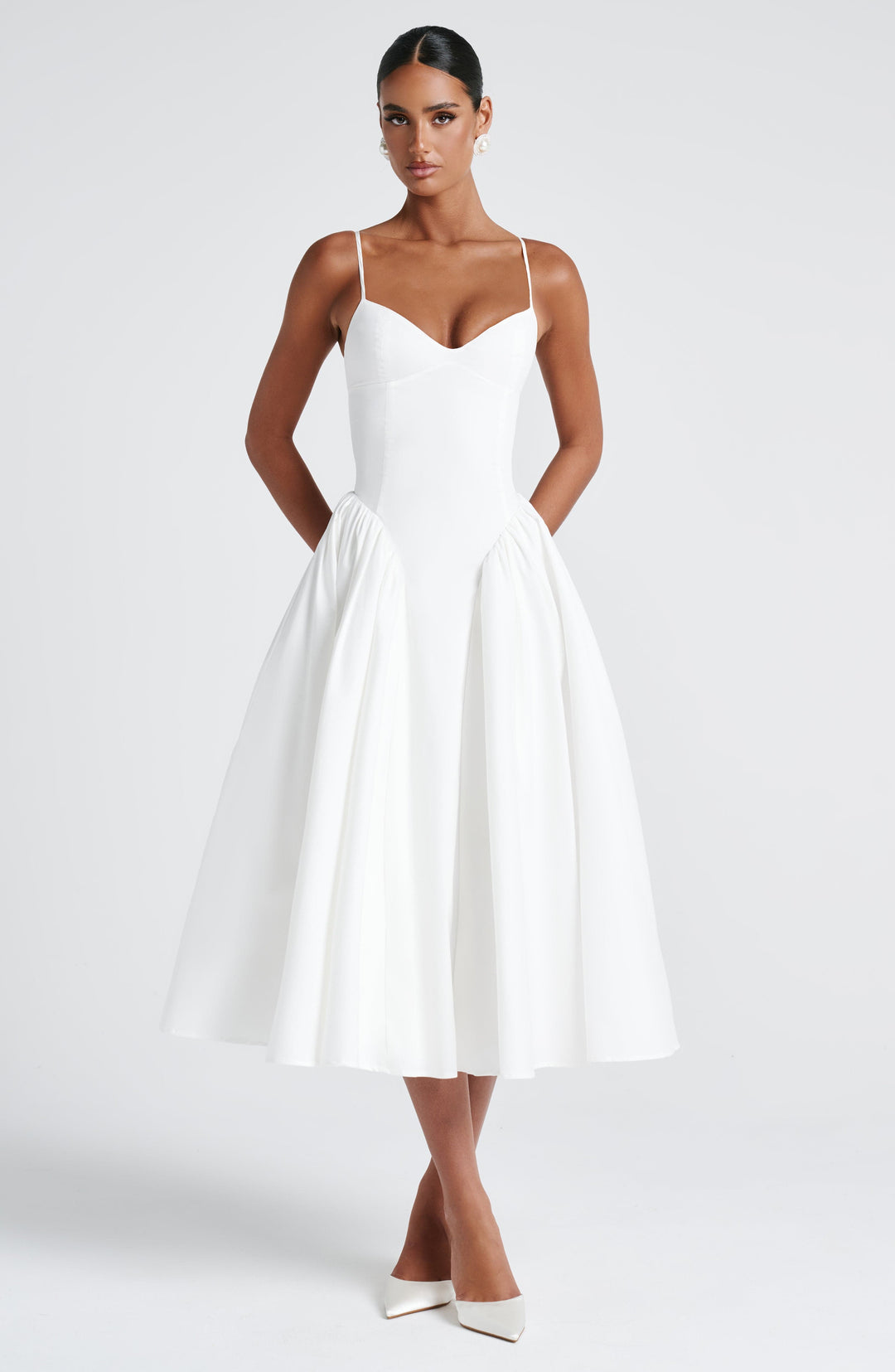 Emerson Midi Dress — Marfim