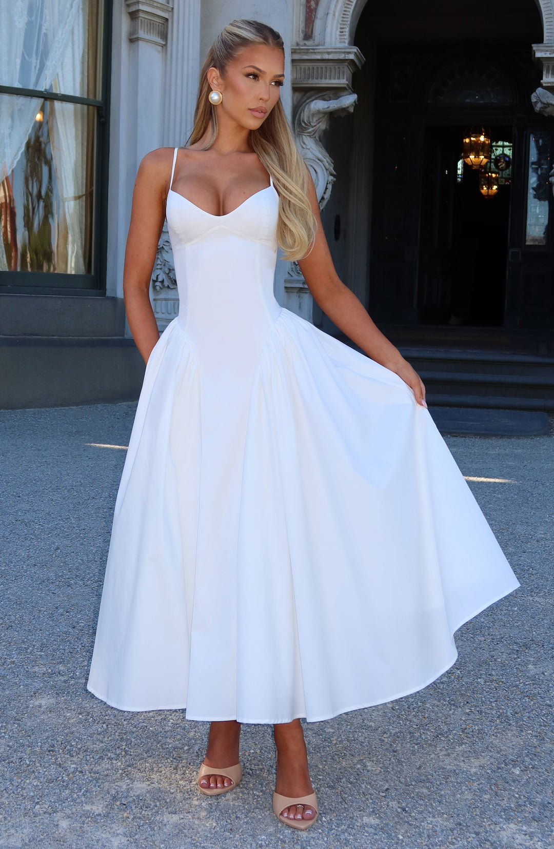 Emerson Midi Dress — Marfim