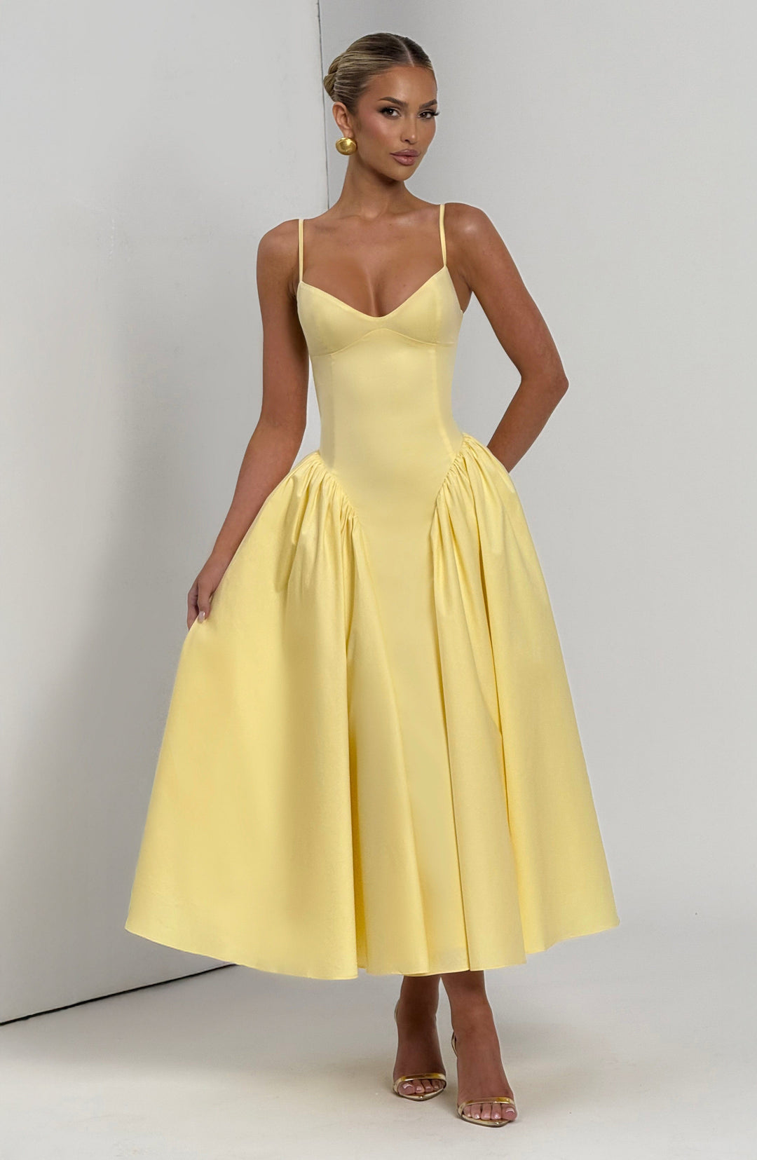 Emerson Midi Dress — Amarelo Limão