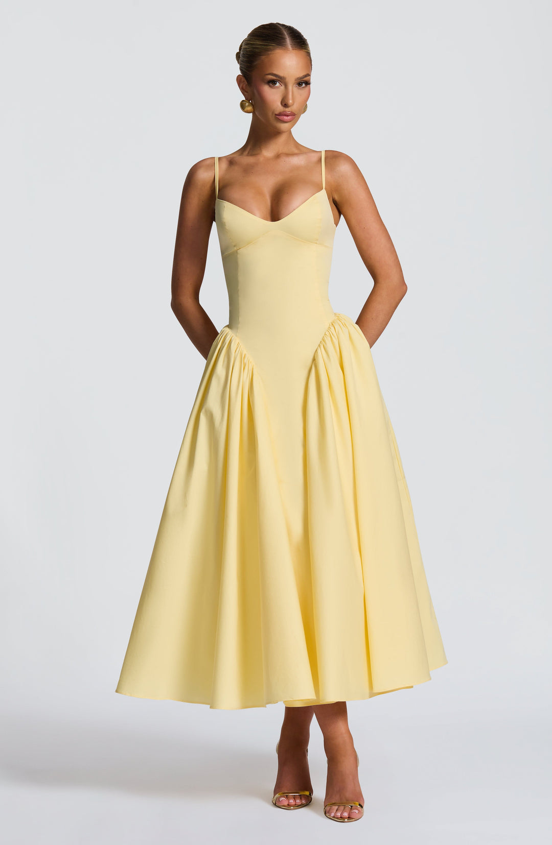Emerson Midi Dress — Amarelo Limão