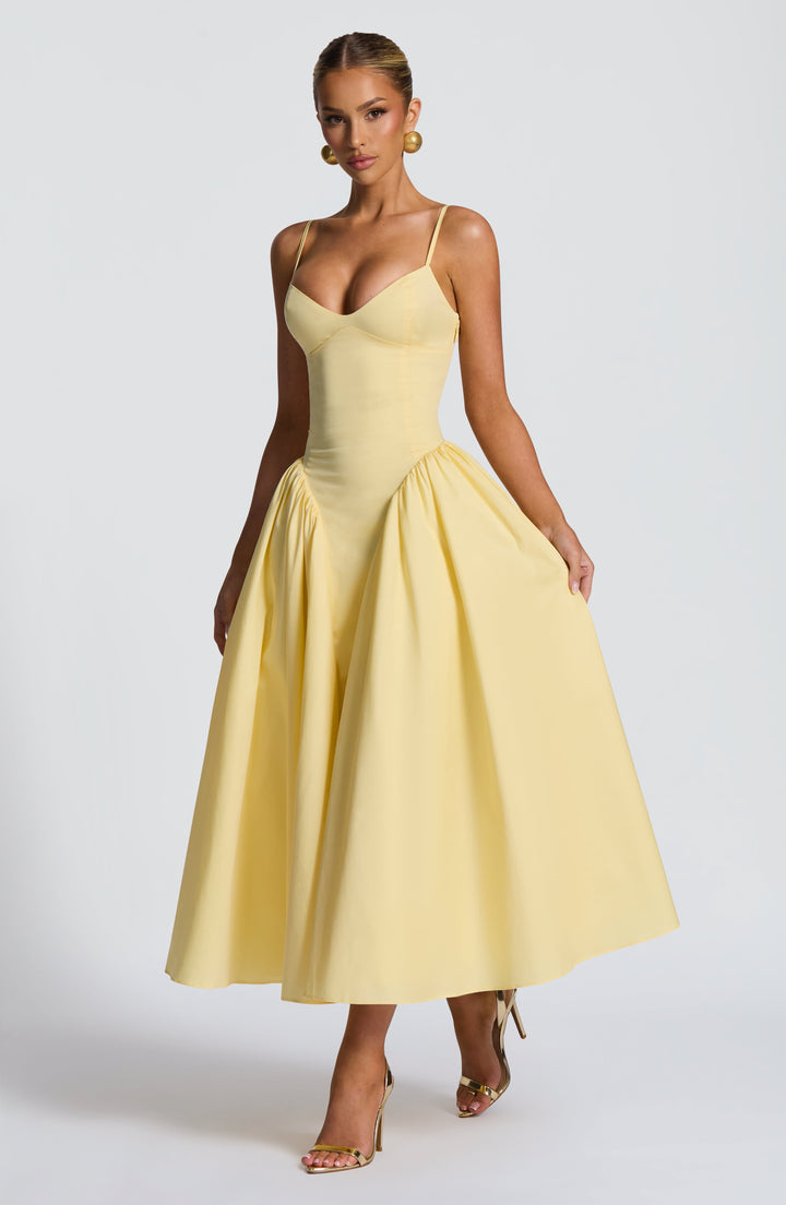 Emerson Midi Dress — Amarelo Limão