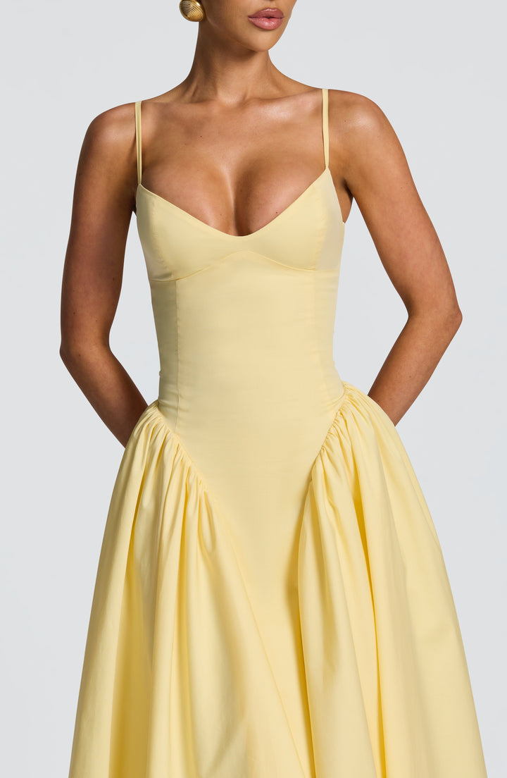 Emerson Midi Dress — Amarelo Limão