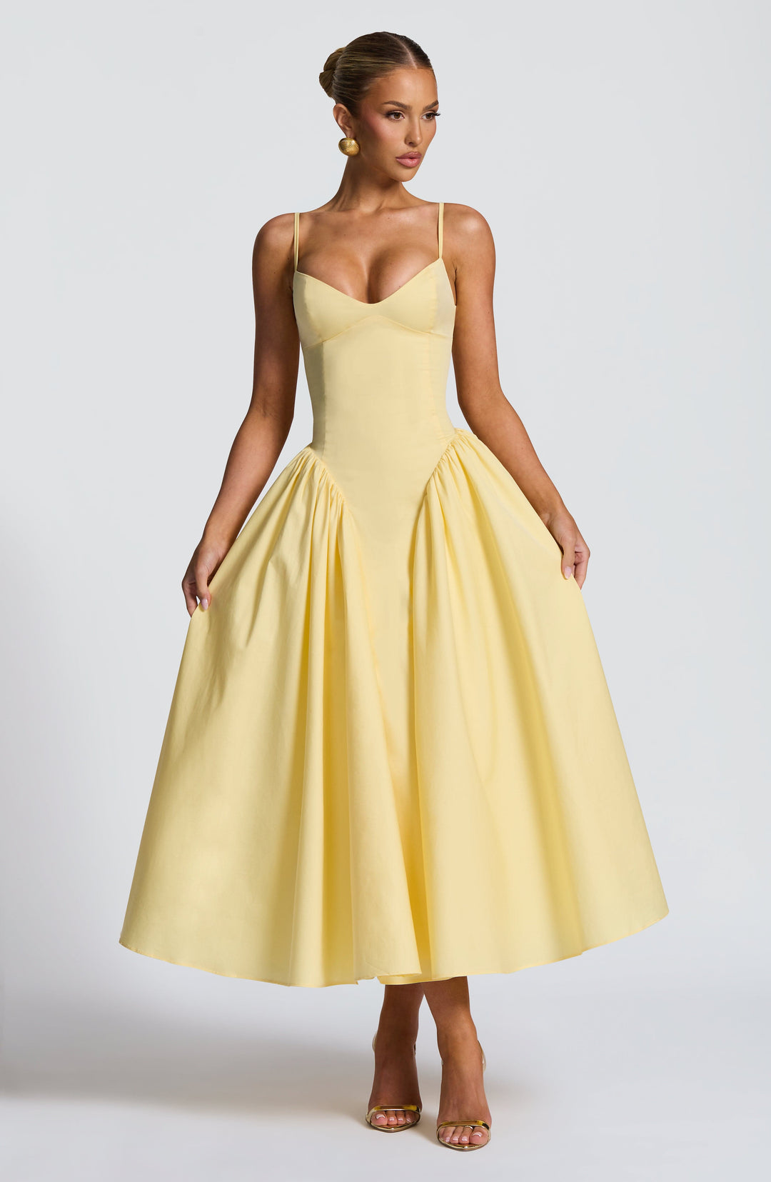 Emerson Midi Dress — Amarelo Limão