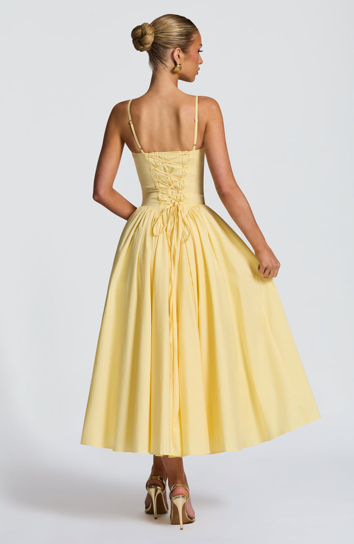 Emerson Midi Dress — Amarelo Limão