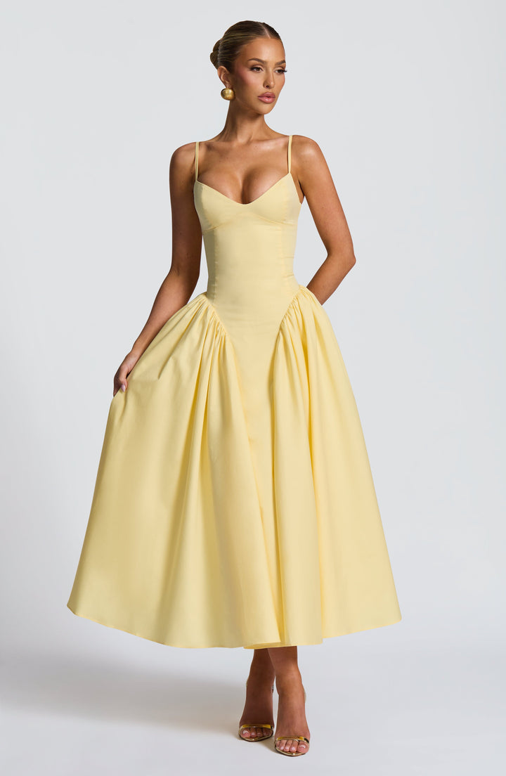 Emerson Midi Dress — Amarelo Limão