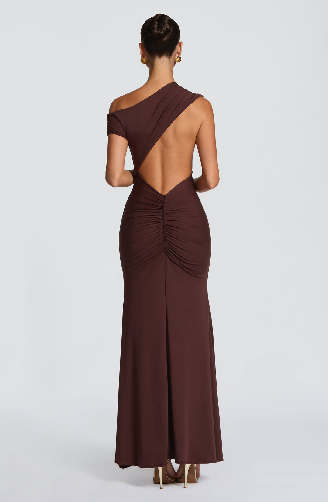 Fiora Vestido Comprido — Castanho Ameixa
