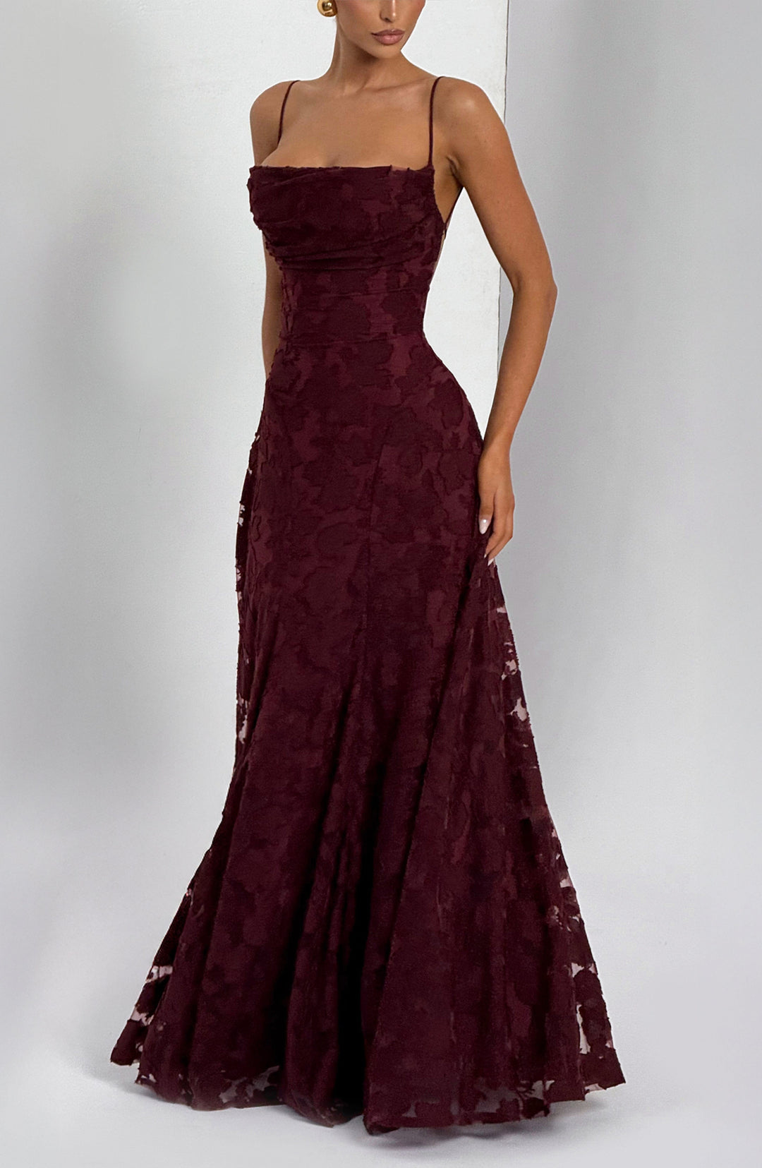Francis Vestido Comprido — Vermelho Cereja Lacado