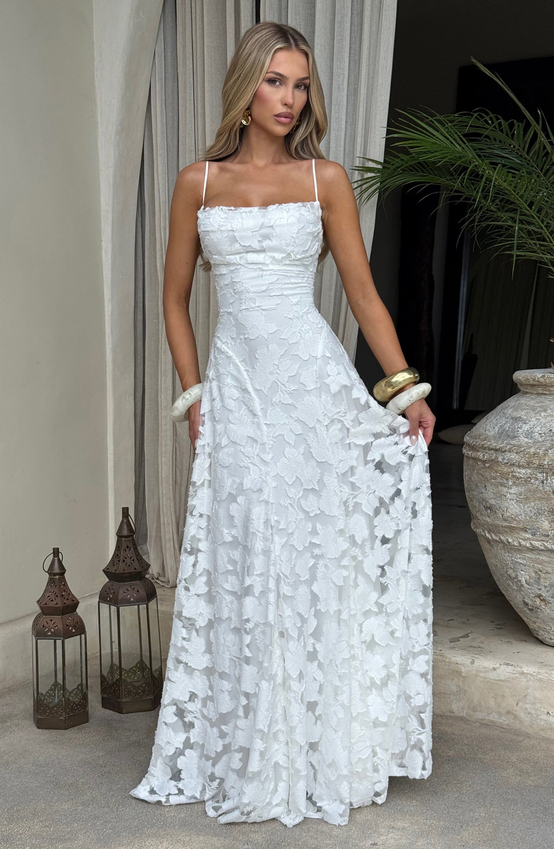 Francis Vestido Comprido — Marfim