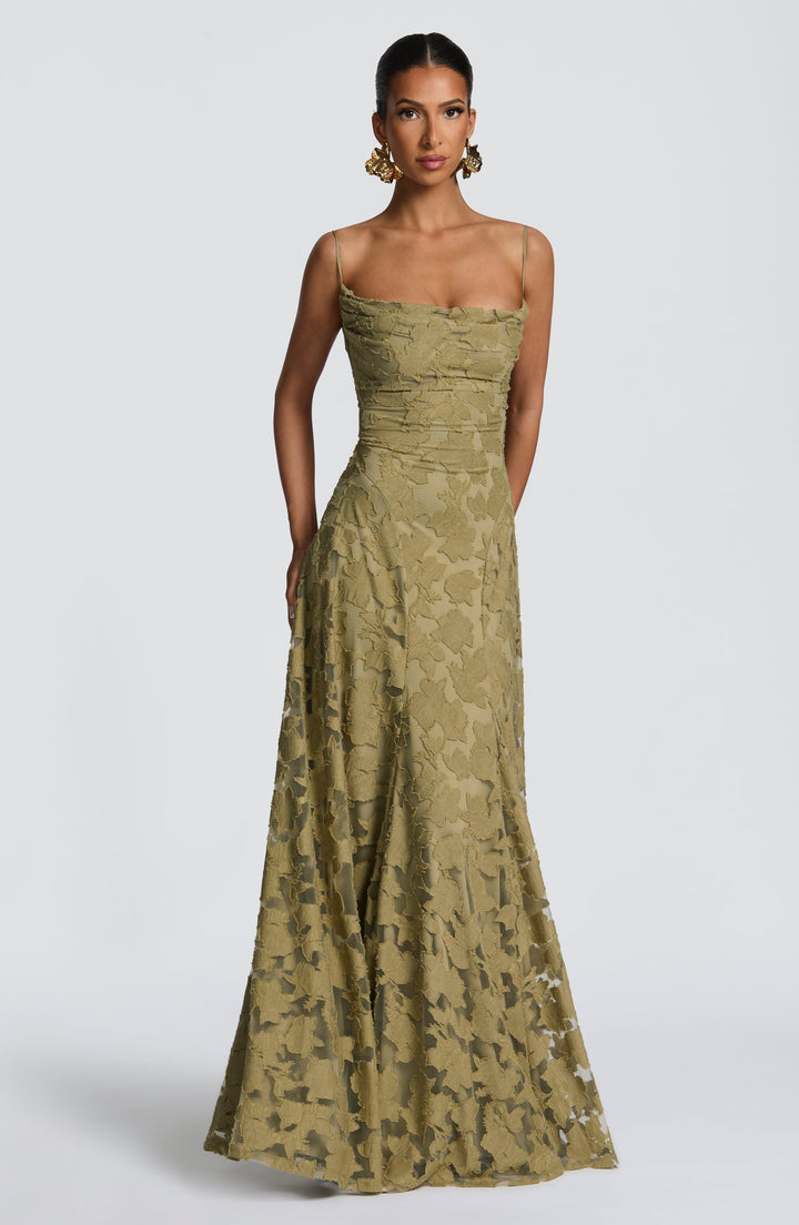 Francis Vestido Comprido — Verde Sage