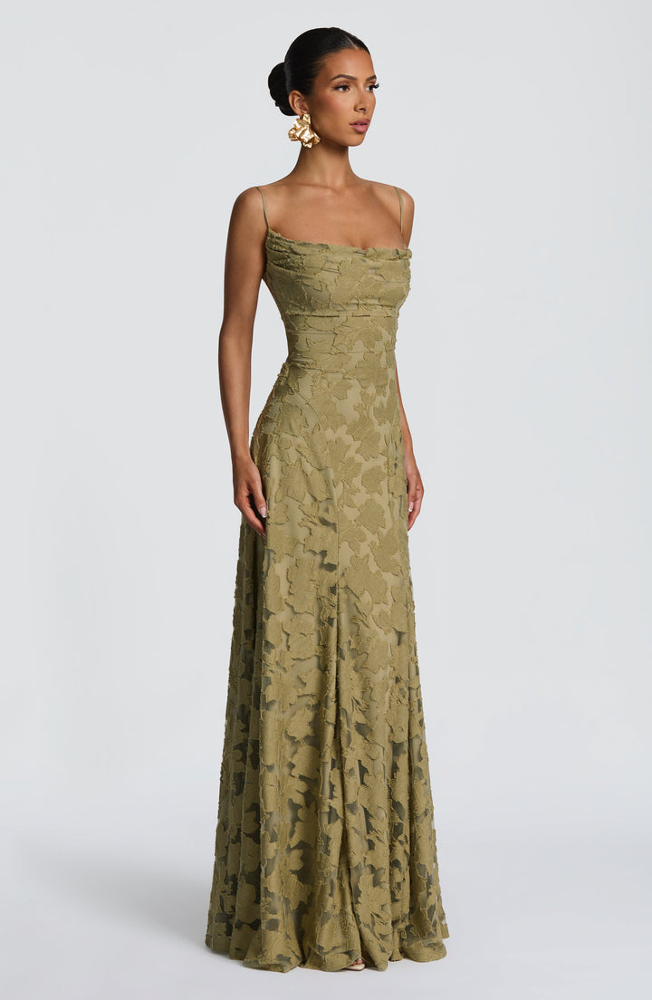 Francis Vestido Comprido — Verde Sage