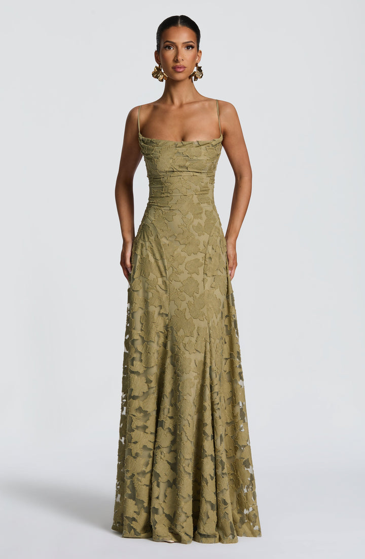 Francis Vestido Comprido — Verde Sage