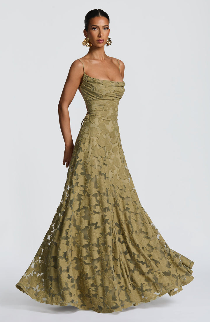 Francis Vestido Comprido — Verde Sage