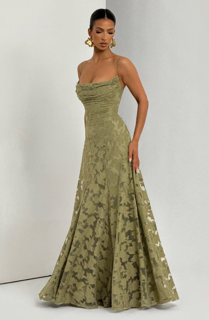 Francis Vestido Comprido — Verde Sage