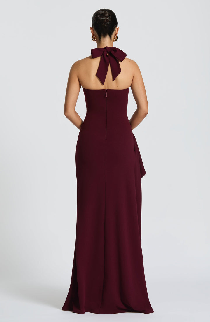 Genette Vestido Comprido — Vermelho Cereja Lacado