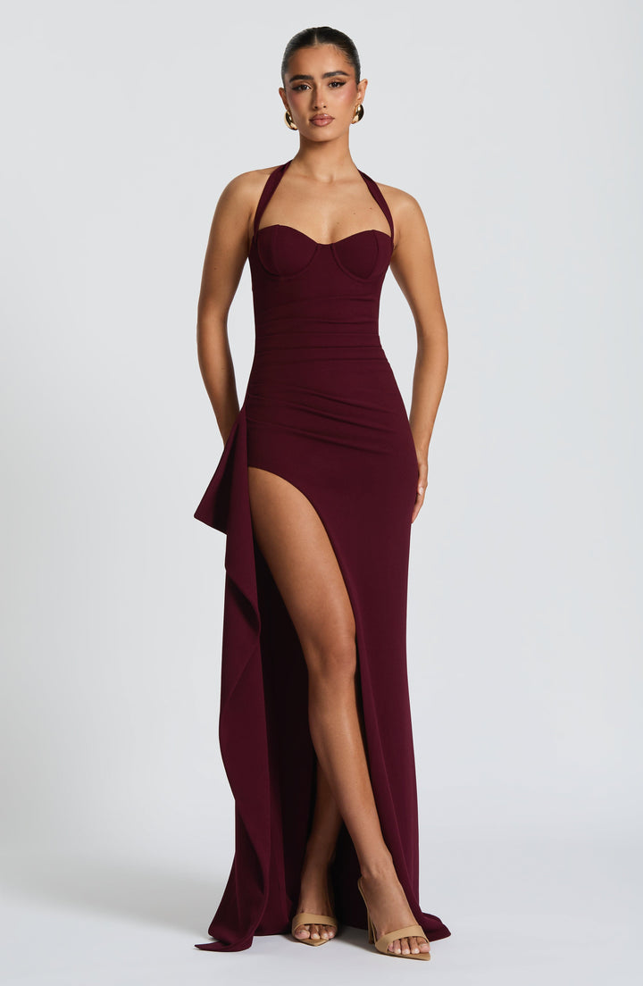 Genette Vestido Comprido — Vermelho Cereja Lacado