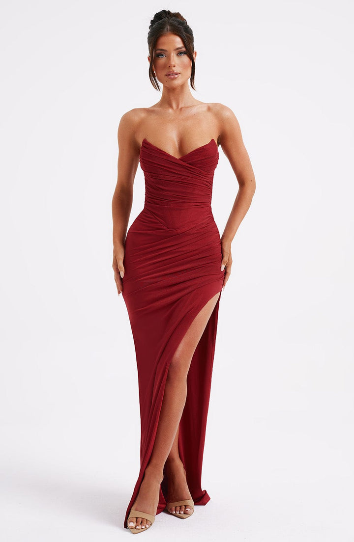 Giovanna Vestido Comprido — Vinho